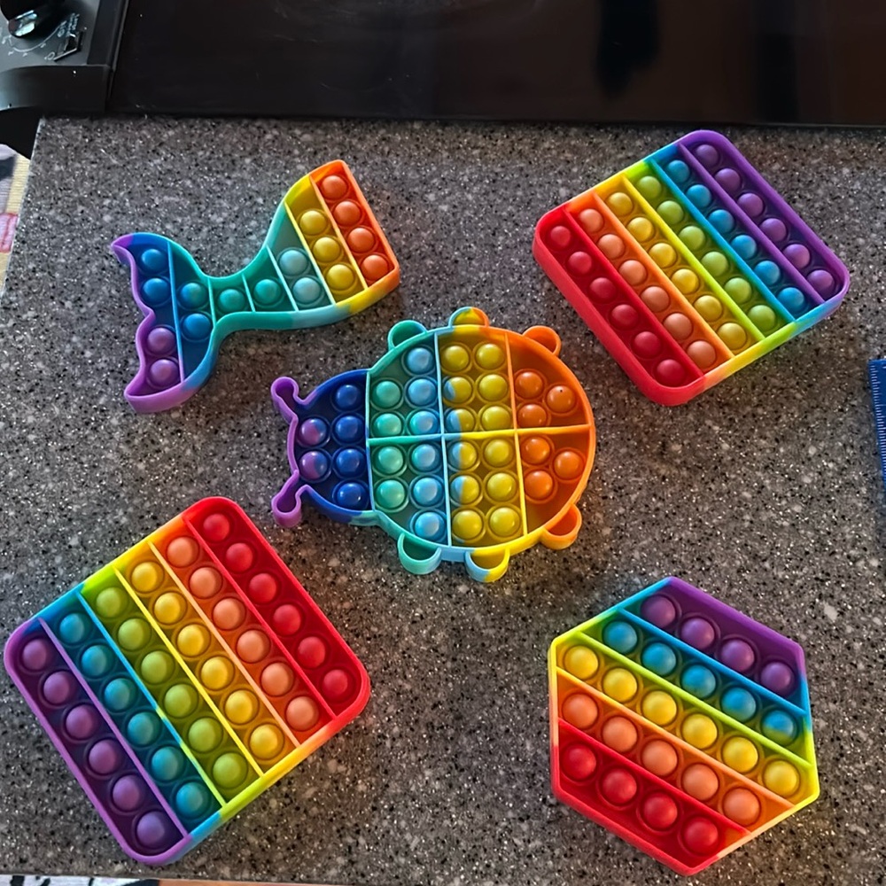 5 Popits Pop-its Assorted Classroom Fidget Toys